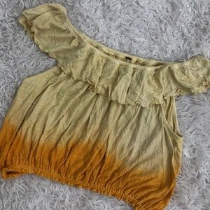 Free people gauze off the shoulder top SMALL